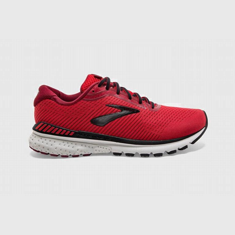 Brooks Adrenaline Gts 20 Israel - Men's Road Running Shoes - Black/Red/Grey (45203-LZIN)